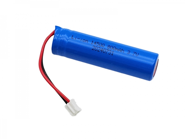 3.7V 800mAh 14500 cylindrical lithium battery | 2pin